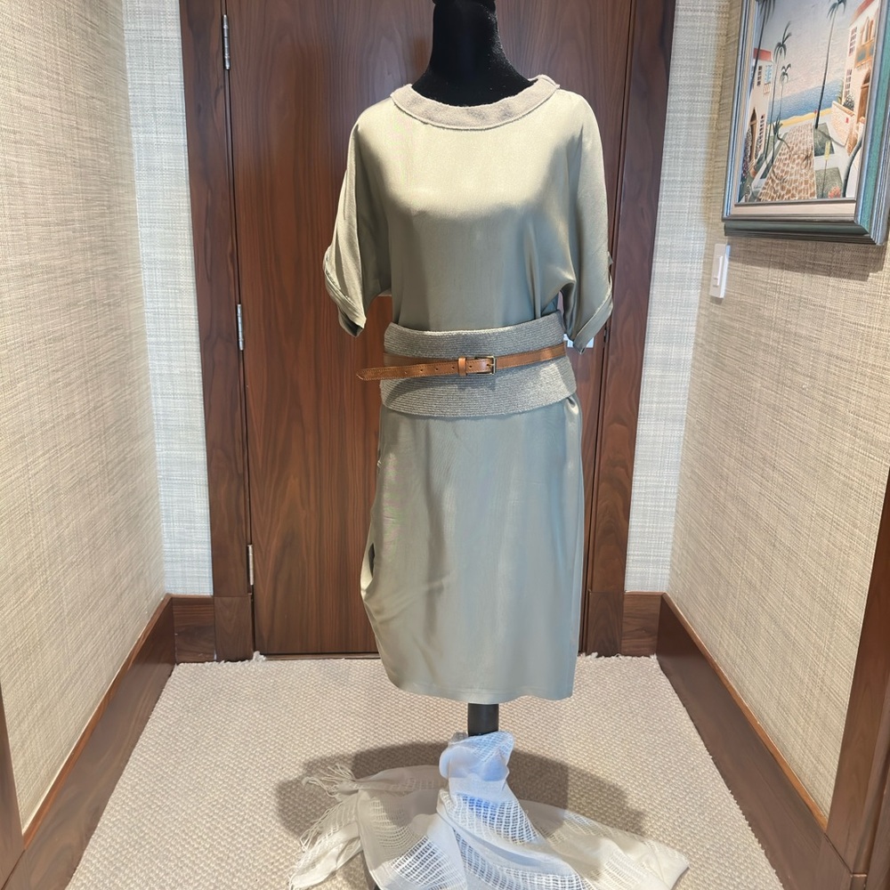Brunello Cucinelli Green Knit Top - Picture 2 of 9